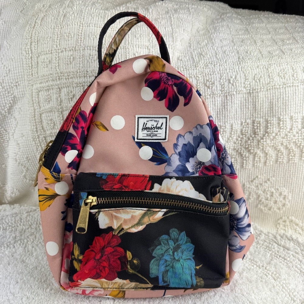 Herschel Supply Co Nova Mini Backpack Floral Polka Dot Pink Mini Travel Bag